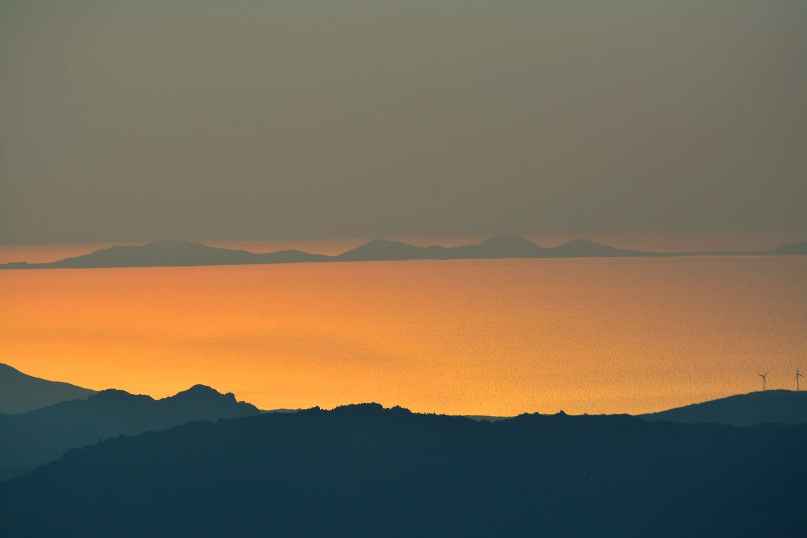Salvatore Solinas - Limbara: vista dal Limbara del tramonto sull'Asinara
