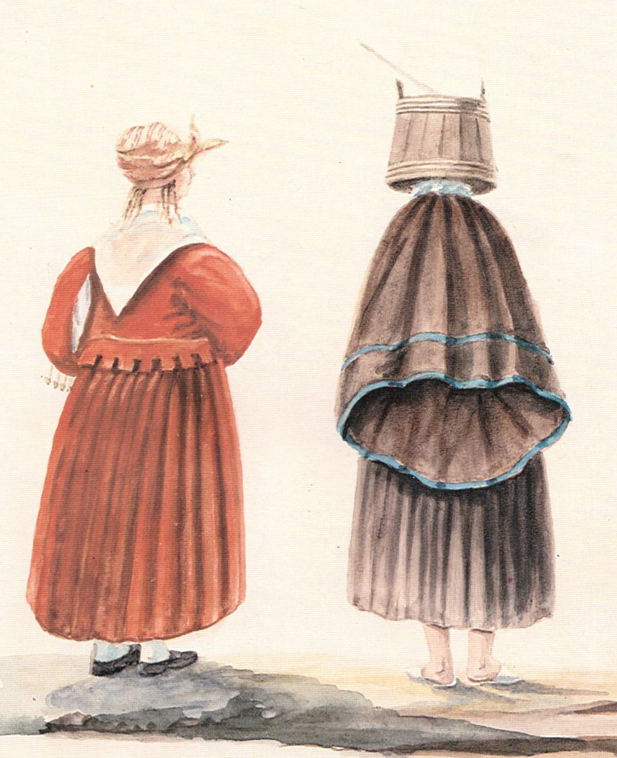 Nicola Tiole - Donne di Tempio viste da dietro, 1819-1826