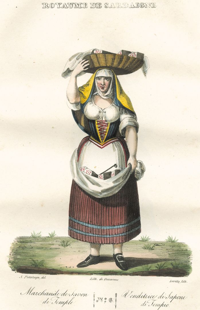 Pittaluga-Levilly - Venditrice di sapone di Tempio, 1826
