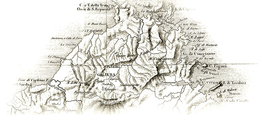 Gallura Tour Historische Karte