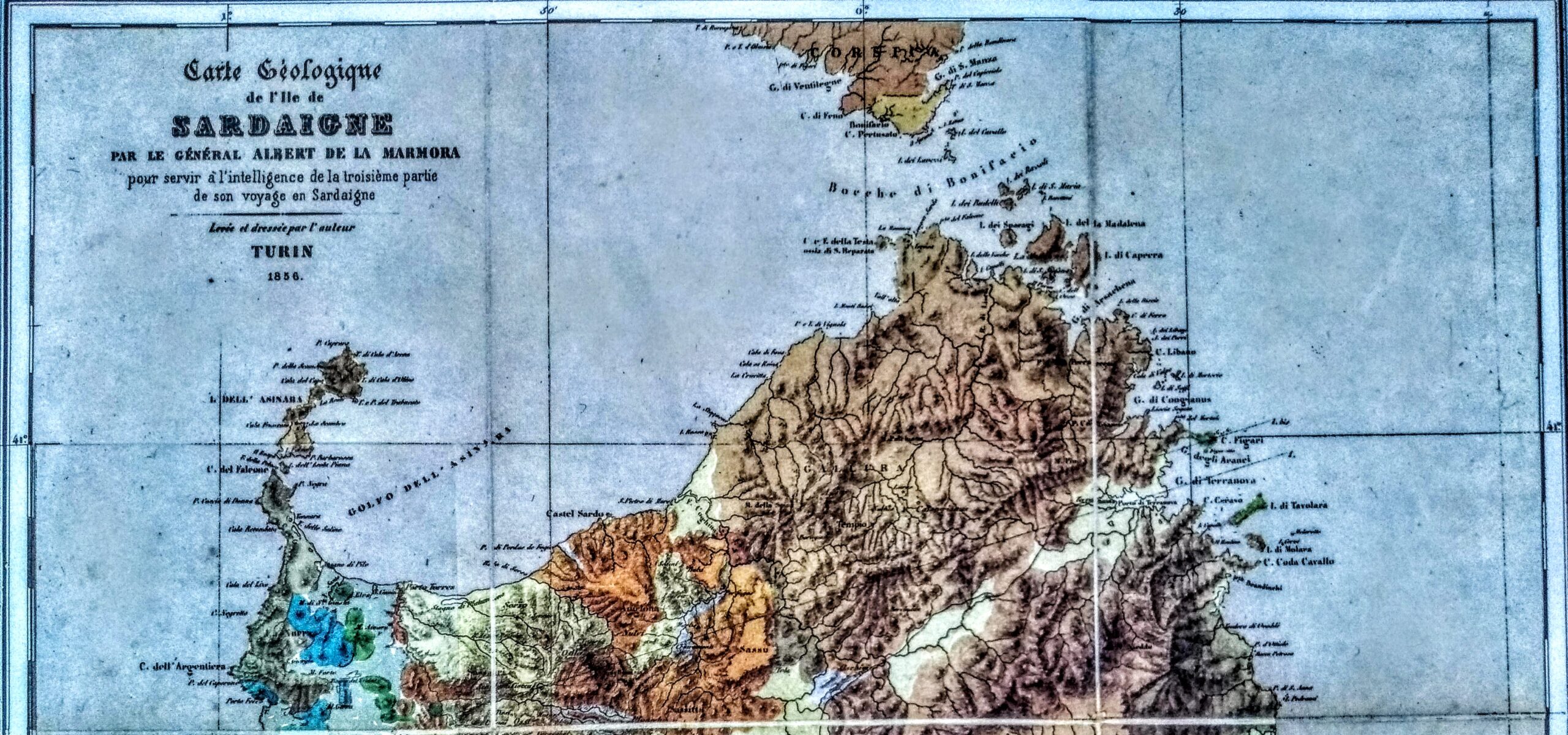 1856 - De La Marmora, prima carta geologica della Sardegna